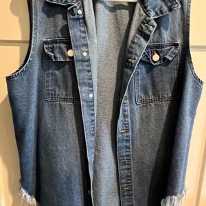 Sleeveless Denim Vest